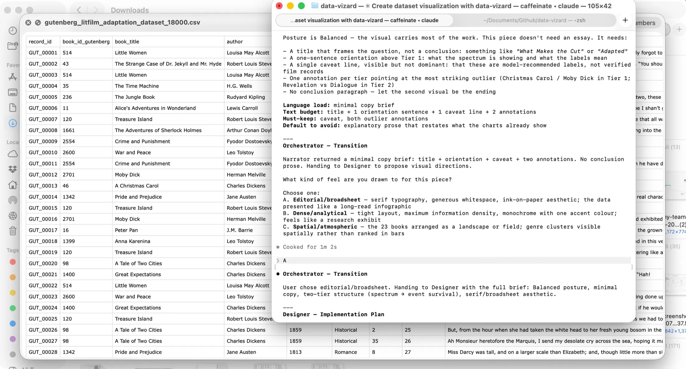 The plugin in progress