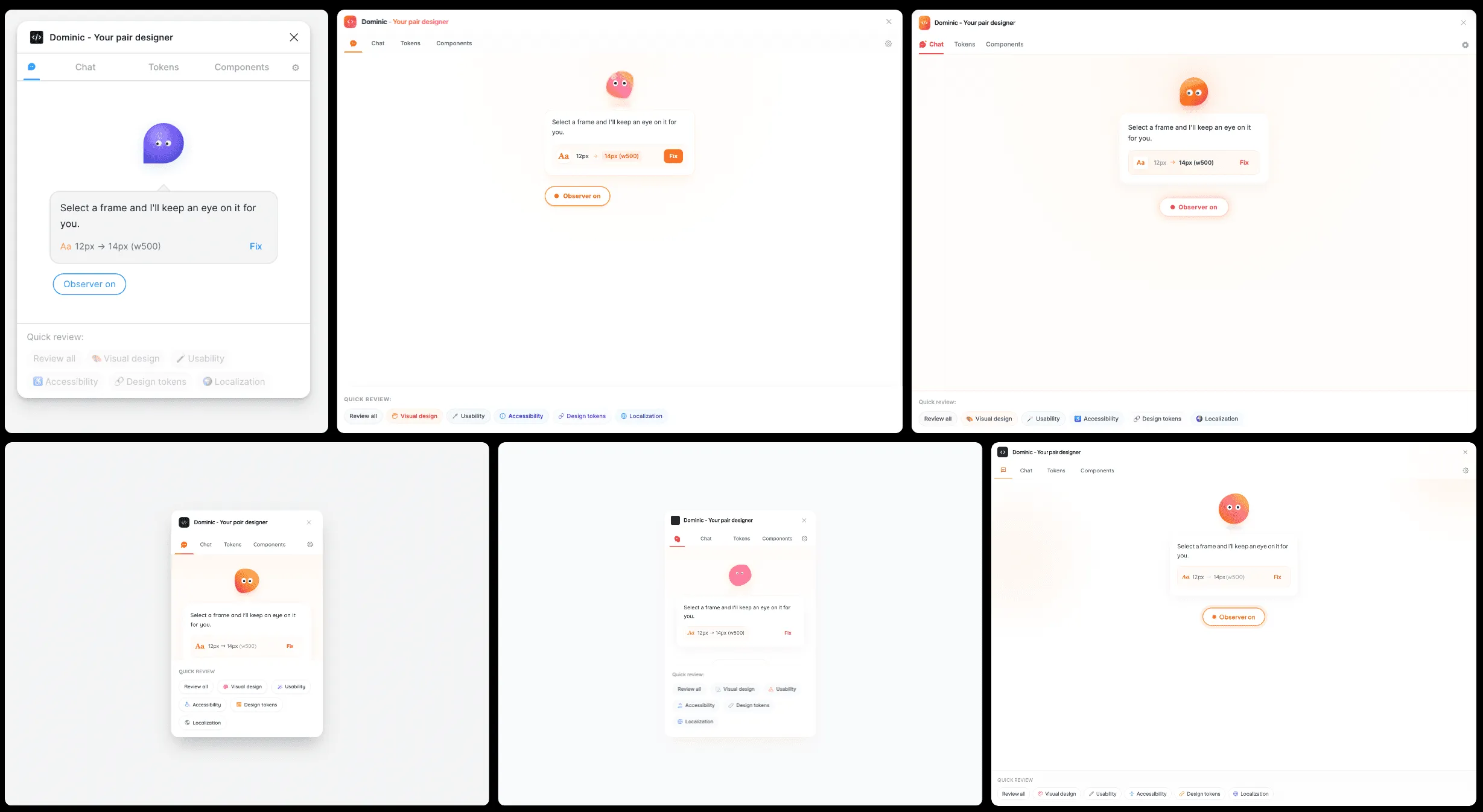 How variant helped me improve the visual style of Dominic, a AI based Figma Plugin